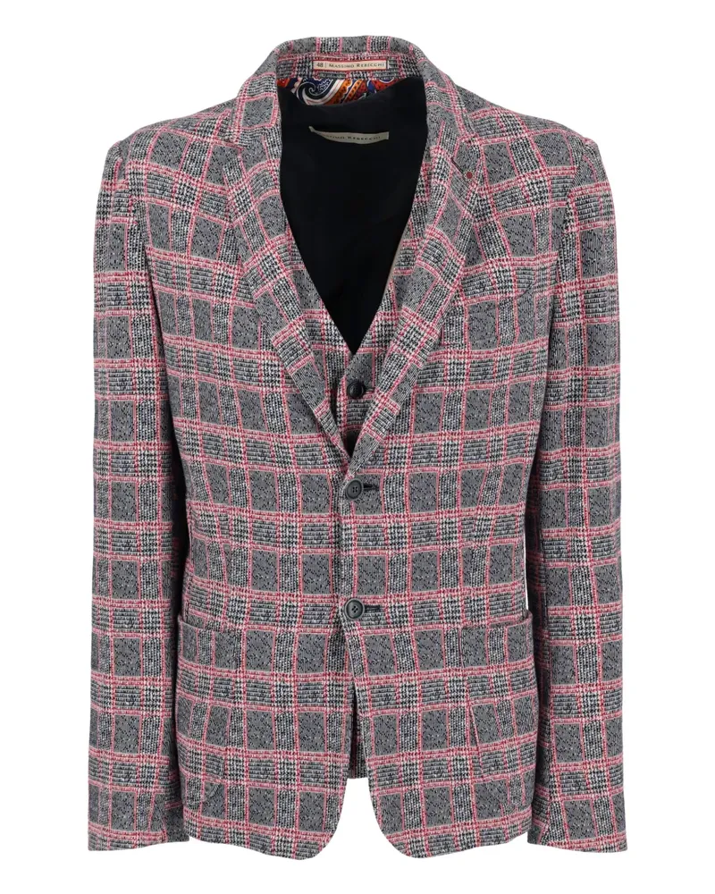 Massimo Rebecchi checked blazer (set of two) - Grau Grau