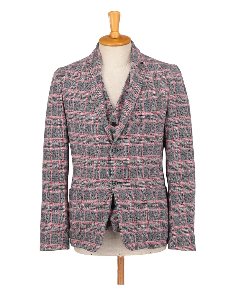 Massimo Rebecchi checked blazer (set of two) - Grau Grau