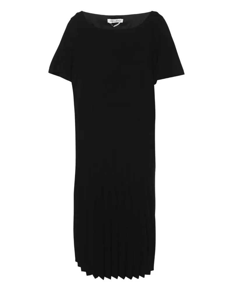 Marina Rinaldi Kreppkleid mit Falten - Schwarz Schwarz