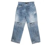 Jeans mit Print - Blau