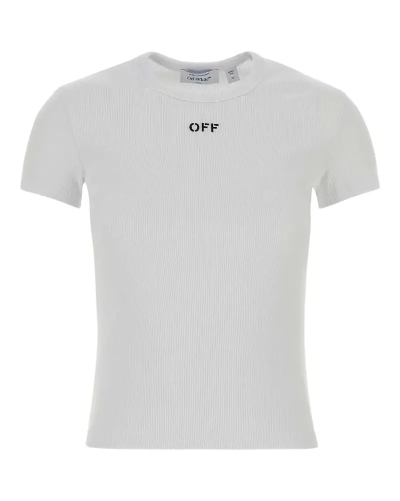 OFF-WHITE stretchy T-shirt - Weiß Weiß