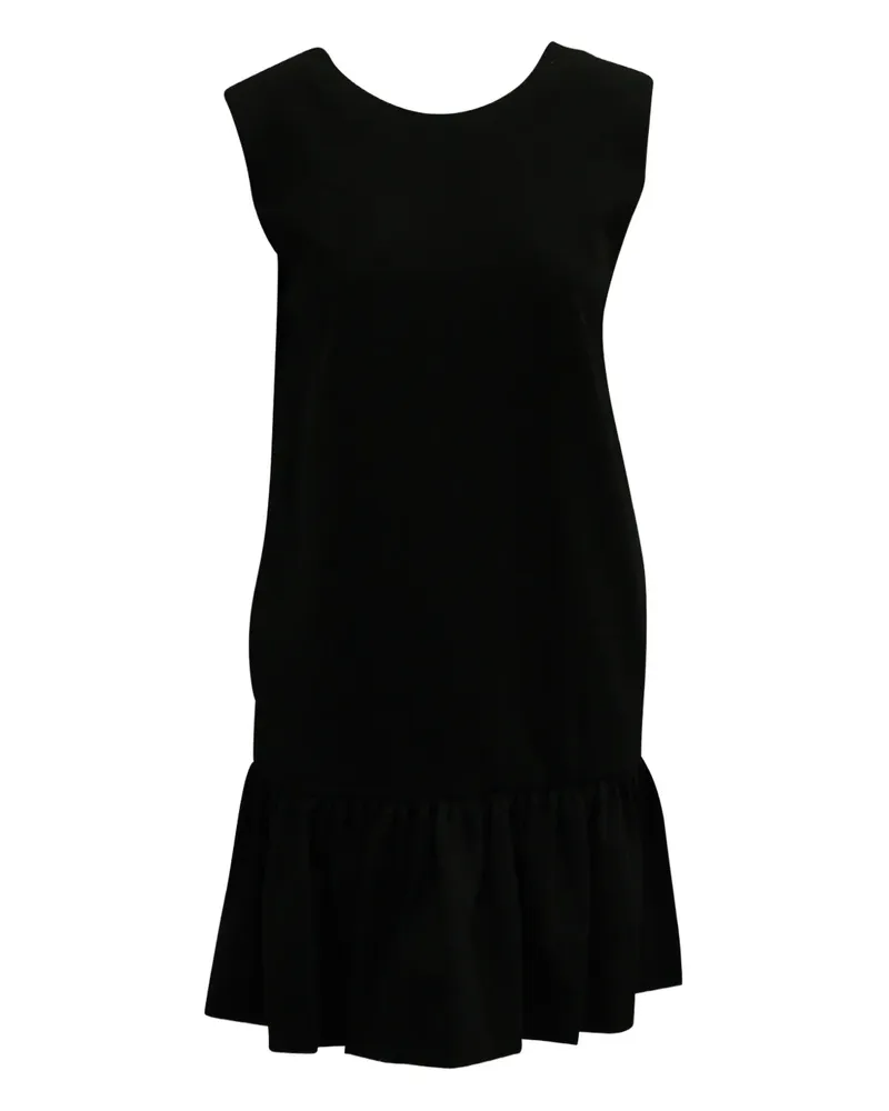 MSGM ruffled-hem mini dress - Schwarz Schwarz