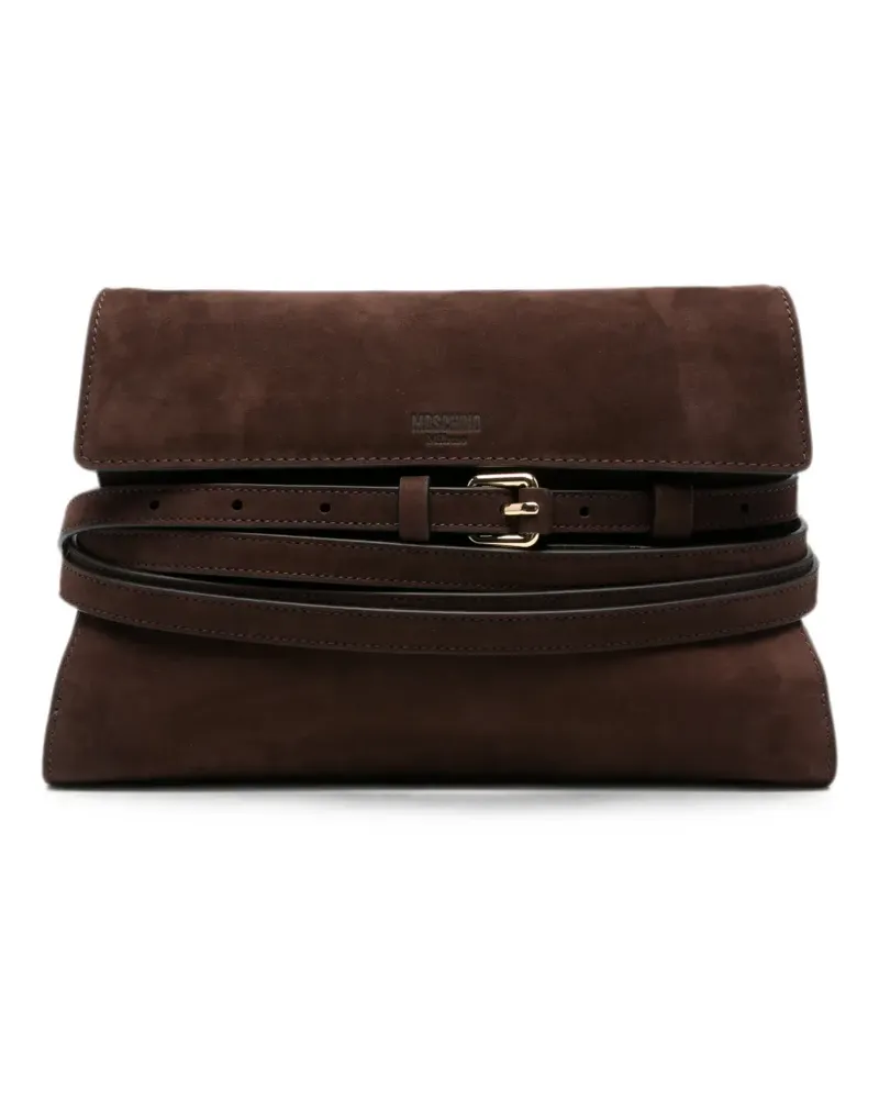 Moschino Clutch mit Schnallendetail - Braun Braun
