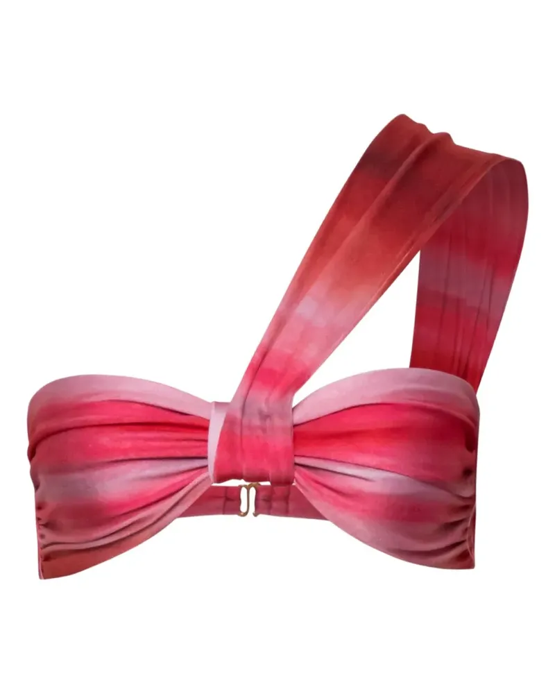 Baobab Collection Gerafftes One-Shoulder-Bikinioberteil - Rosa Rosa