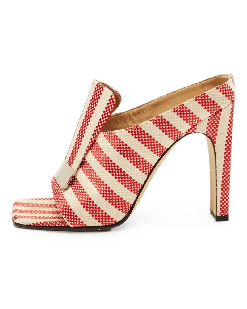 Sergio Rossi Portofino striped sandals - Rot Rot