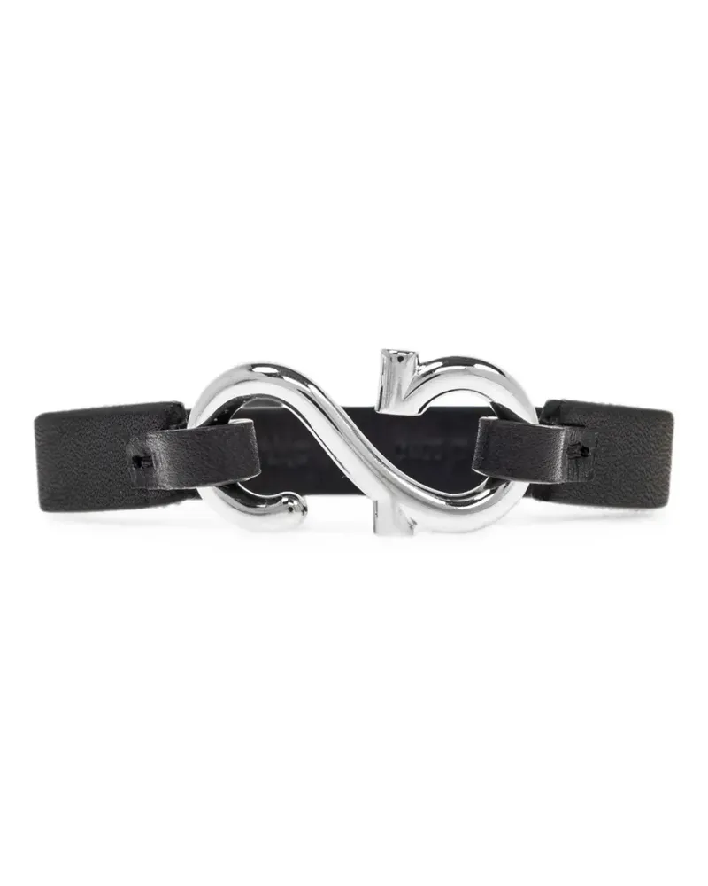 Ferragamo Gancini leather bracelets - Silber Silber