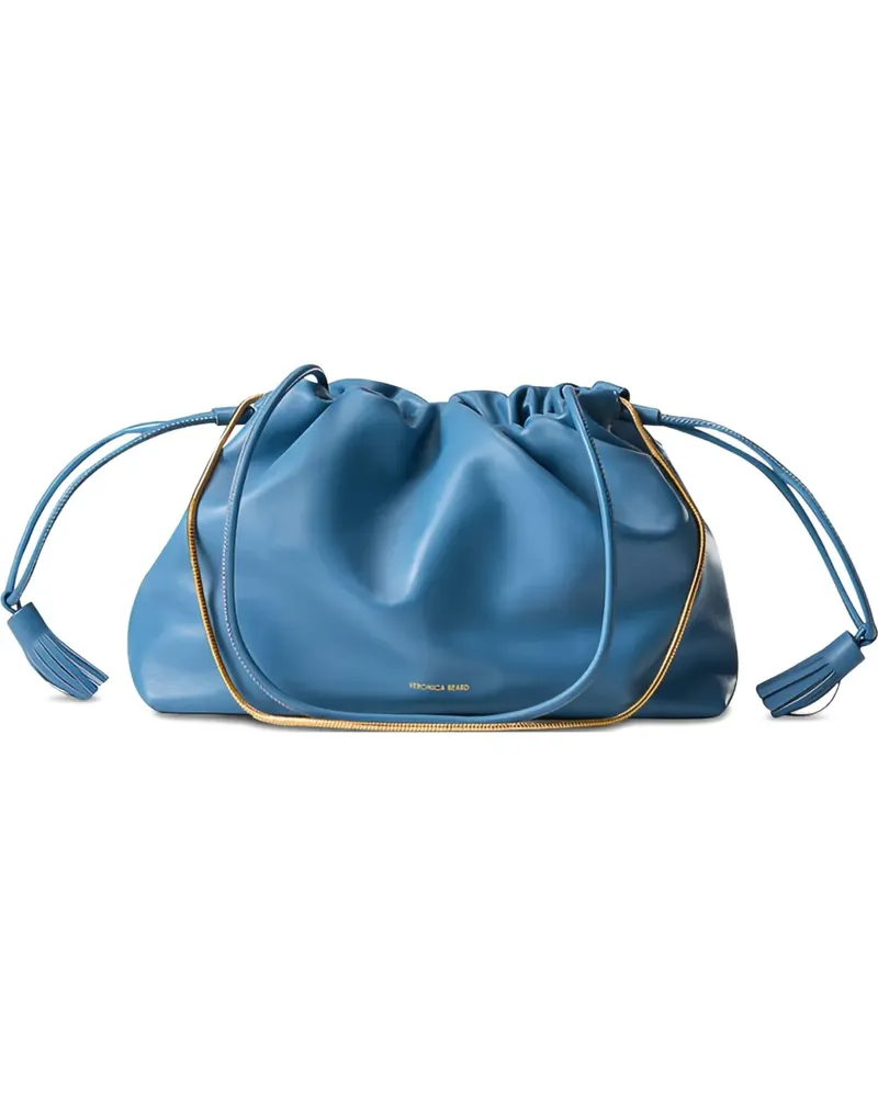 Veronica Beard Stash Schultertasche mit Kordelzug - Blau Blau