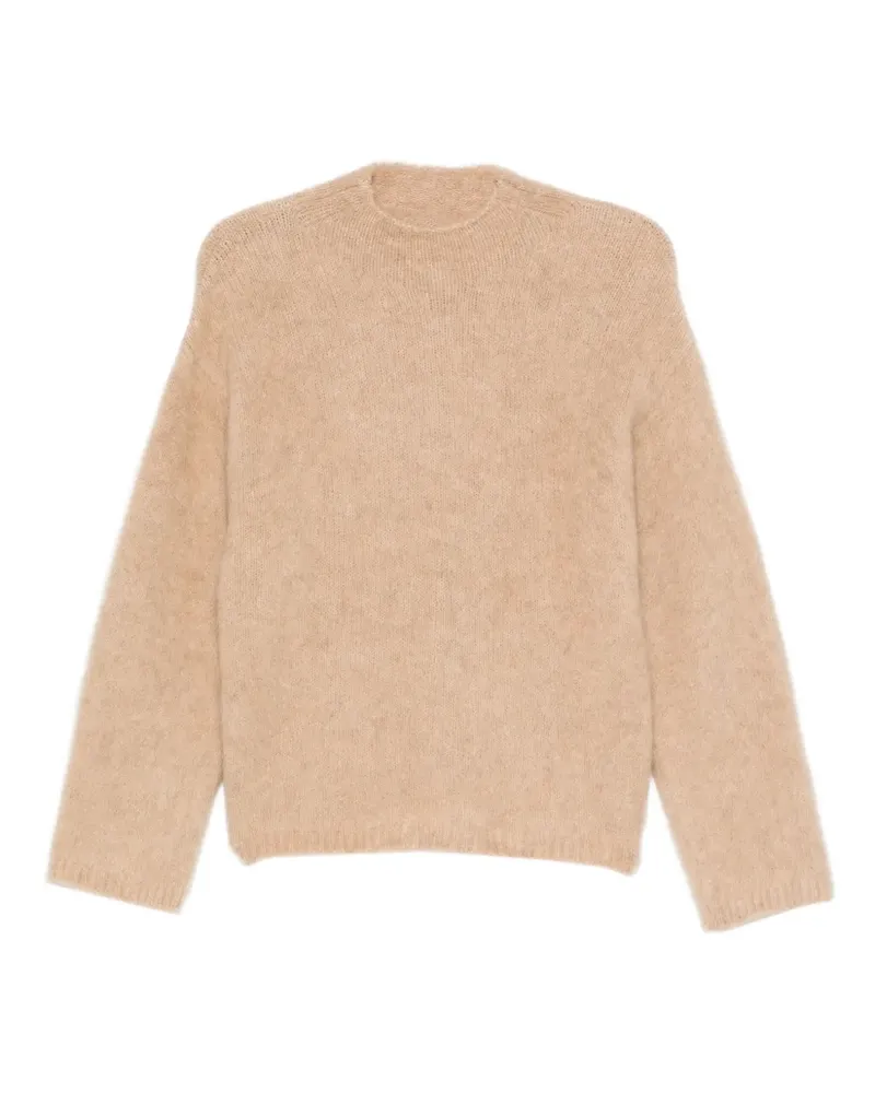 forte_forte Pullover mit Rundhalsausschnitt - Nude Nude