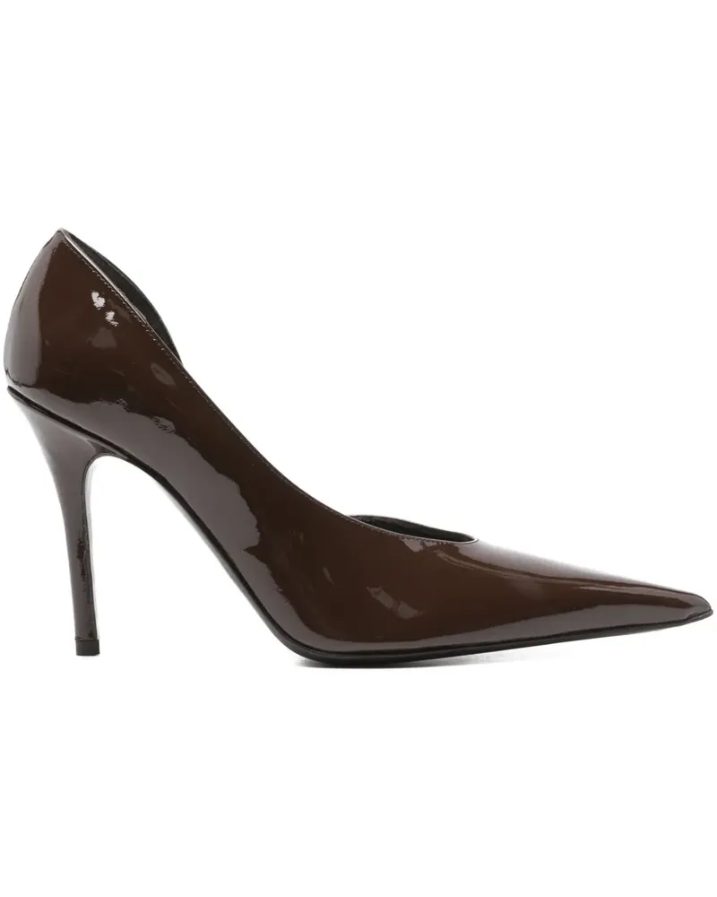 Gia Borghini Spitze Barbara Pumps mit Cut-Out 100mm - Braun Braun