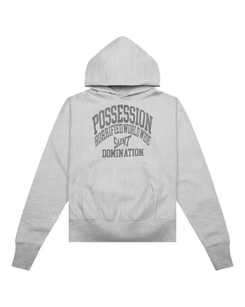 SAINT MXXXXXX Hoodie mit Logo-Print - Grau Grau