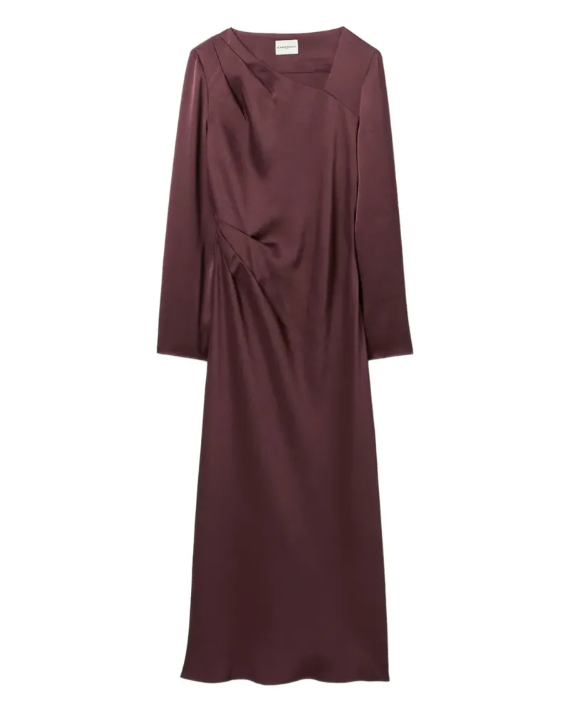 Claudie Pierlot Gerafftes Kleid mit asymmetrischem Ausschnitt - Rot Rot