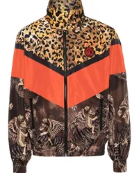 Just Cavalli Bomberjacke mit Angel Tiger-Print Braun