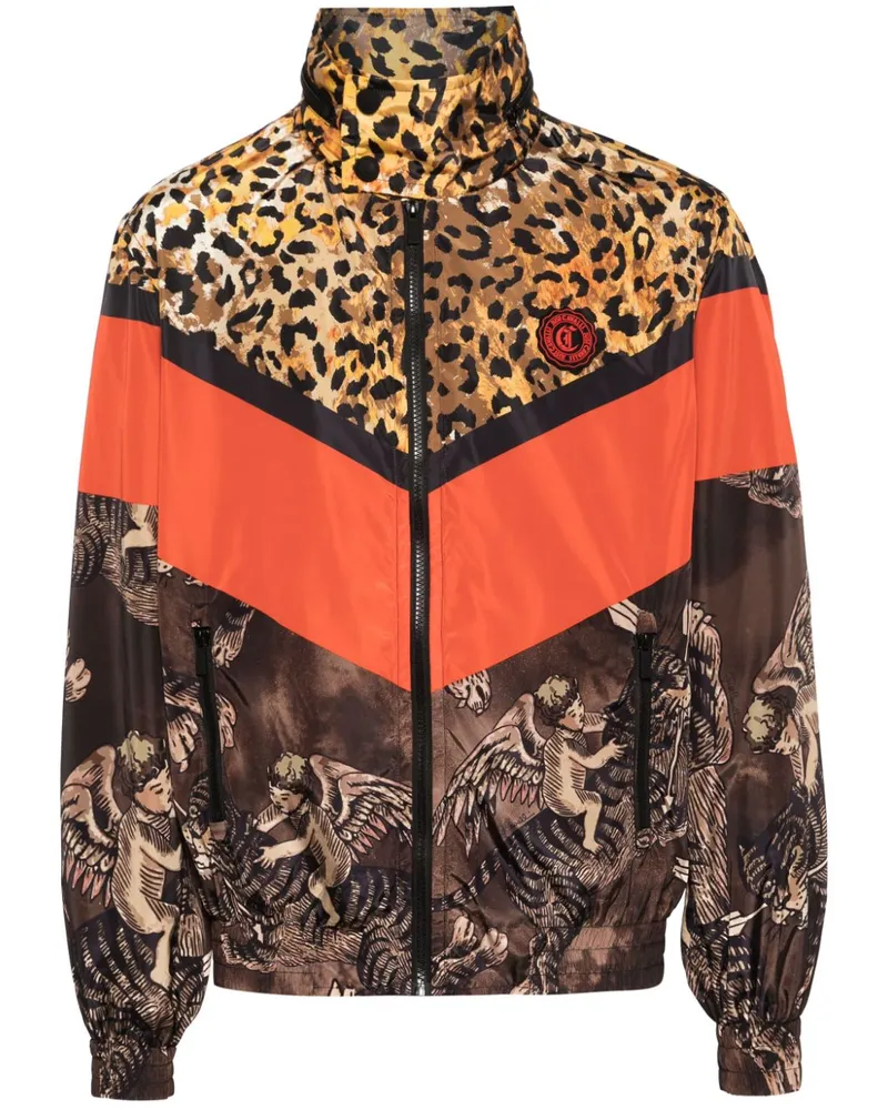 Just Cavalli Bomberjacke mit Angel Tiger-Print Braun