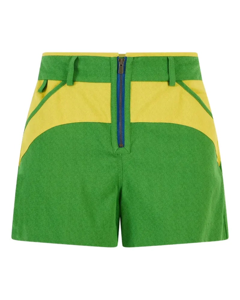 Rosie Assoulin Spongy Shorts aus Krepp - Grün Grün