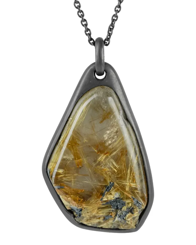 Parts Of Four sterling silver Halos rutilated quartz necklace - Silber Silber
