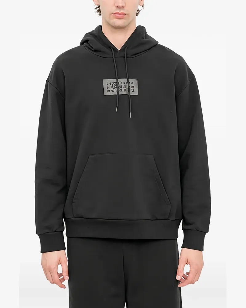 Maison Margiela Numeric logo-patch hoodie - Schwarz Schwarz