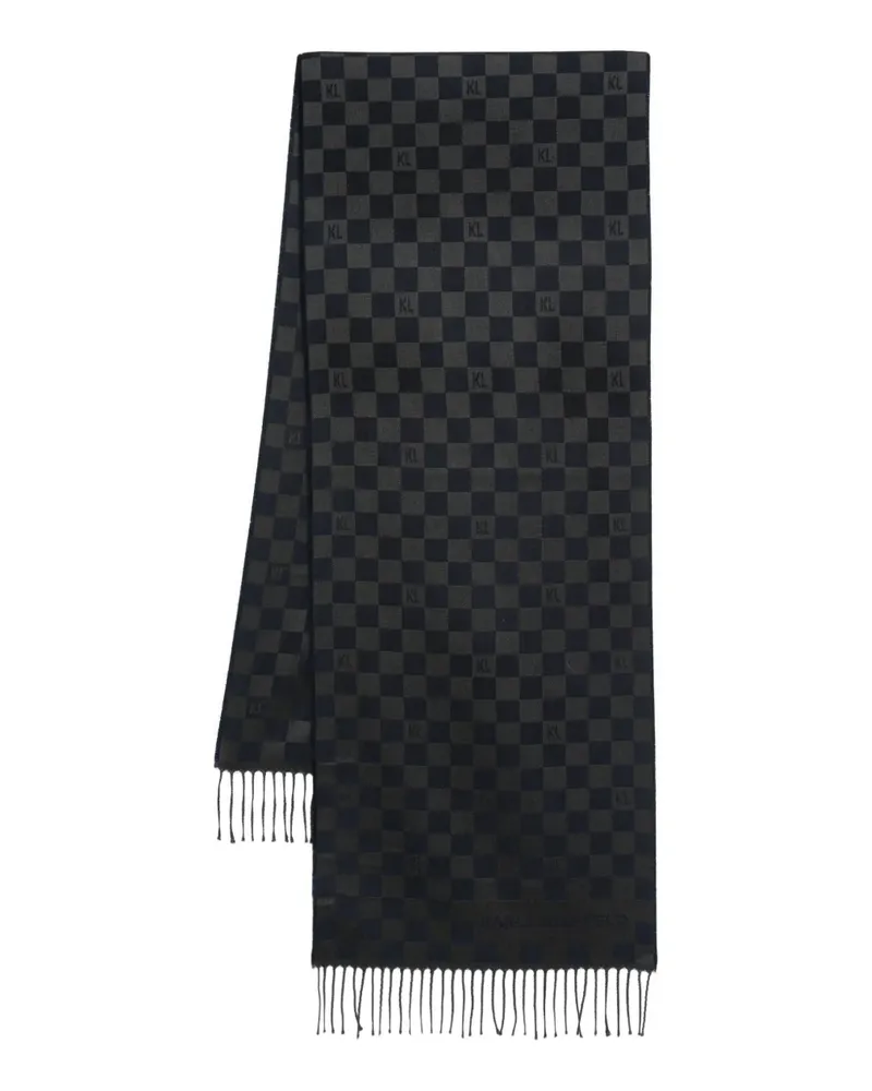 Karl Lagerfeld Schal mit Karomuster - Blau Blau