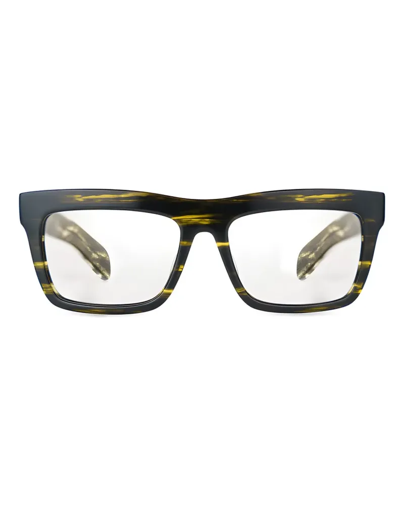 Bugatti tortoiseshell-effect rectangle-frame glasses - Braun Braun