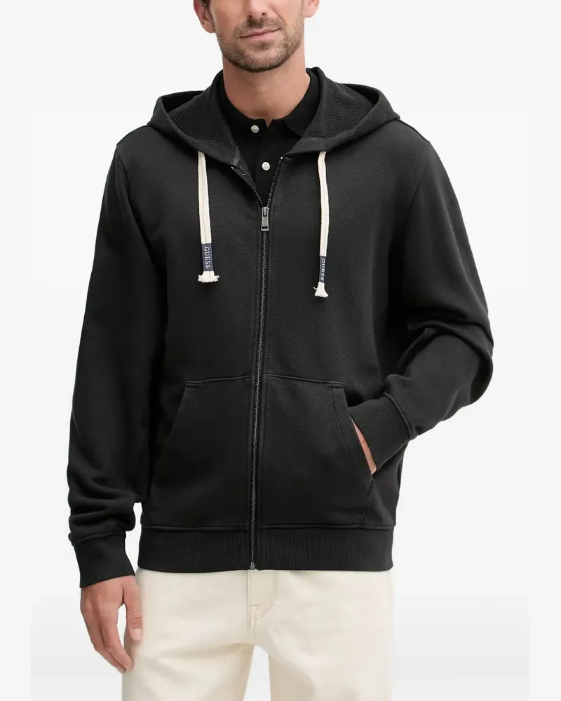 Guess Impact Kapuzenjacke mit Kordelzug - Schwarz Schwarz