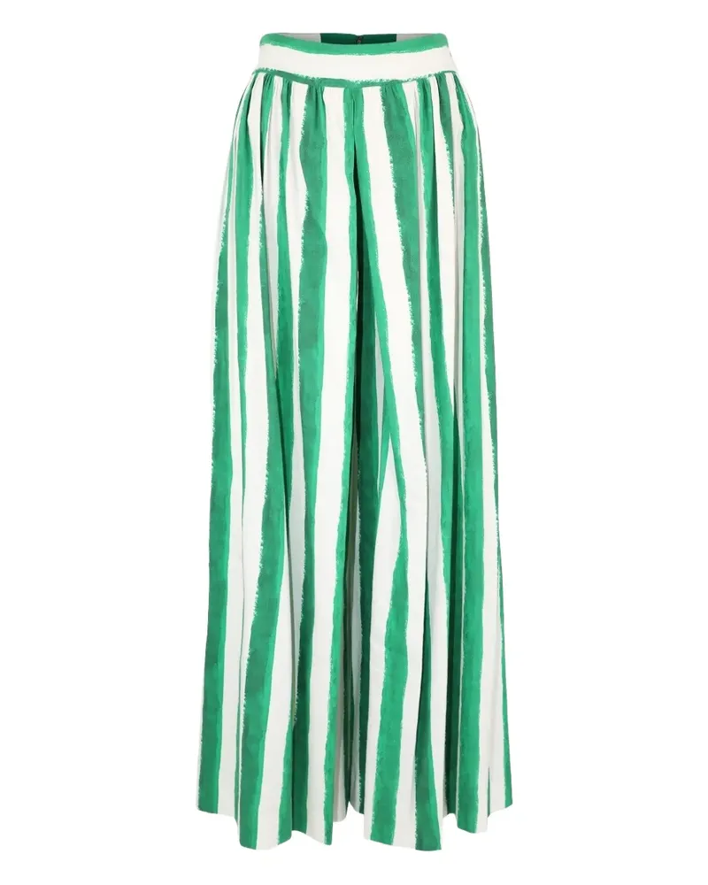 Alice + Olivia Gestreifte Hose - Grün Grün