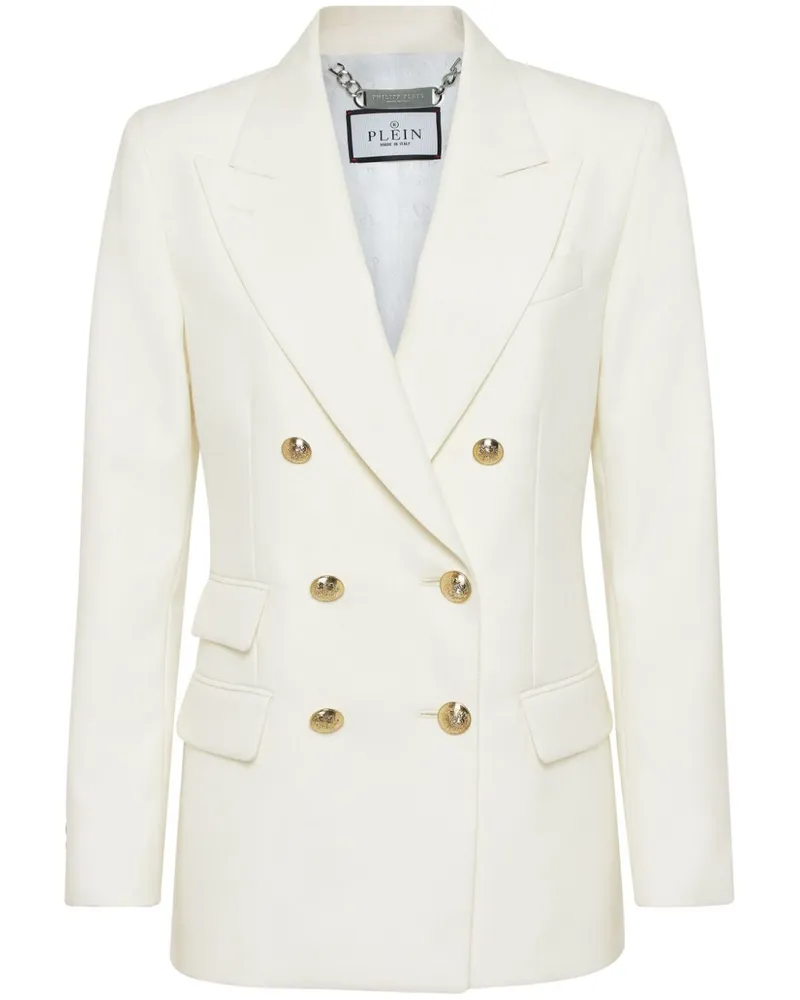 Philipp Plein Blazer mit Marine-Fit - Weiß Weiß