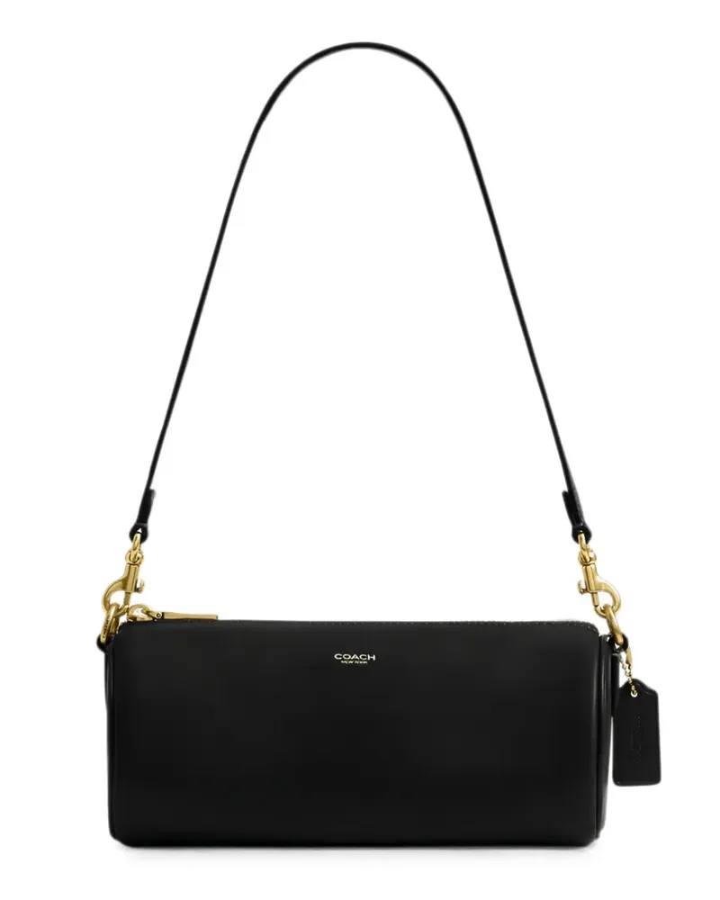 Coach cylindrical leather shoulder bag - Schwarz Schwarz