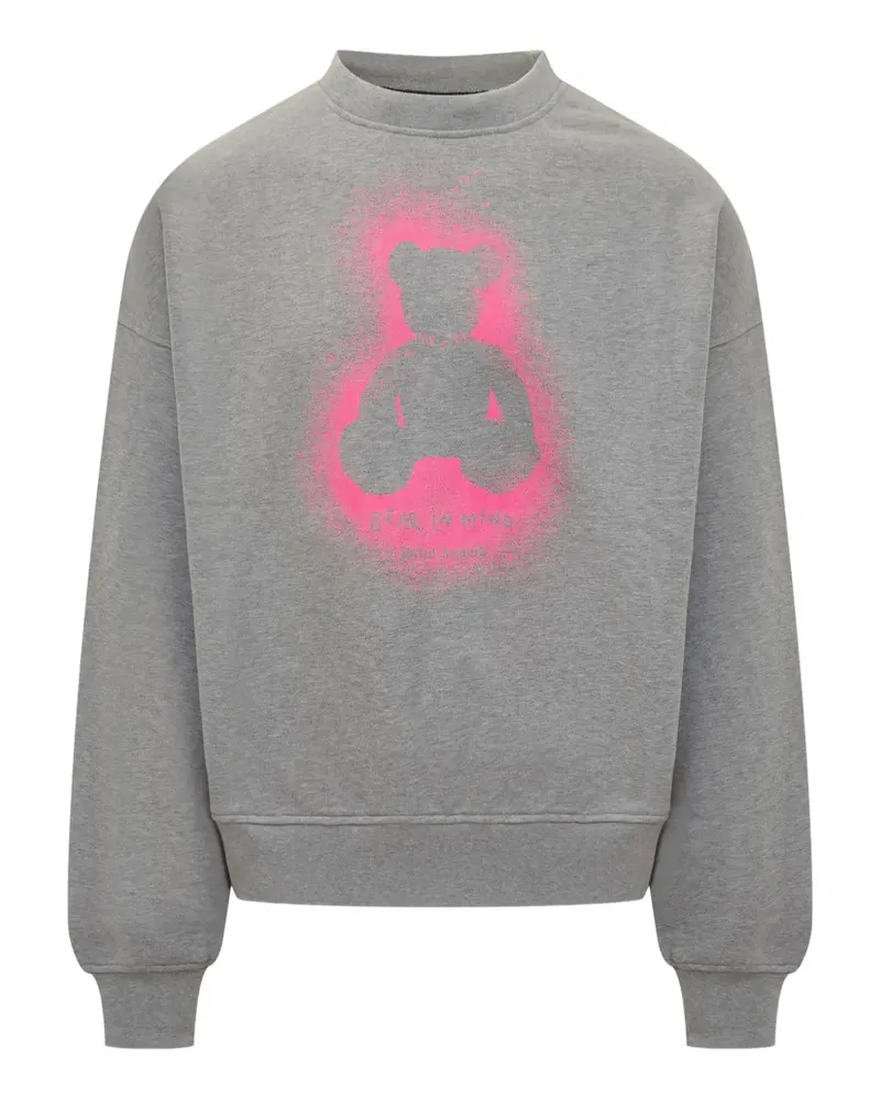 Palm Angels Spray Bear Sweatshirt - Grau Grau