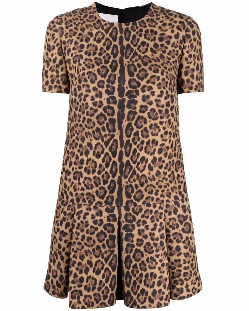 Valentino Garavani Minikleid mit Leoparden-Print - Braun Braun