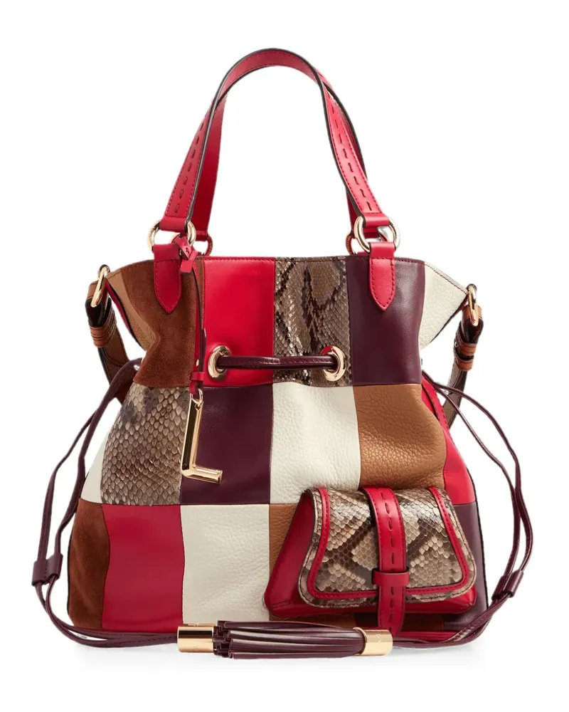 Lancel medium Premier Flirt patchwork leather bucket bag - Rot Rot