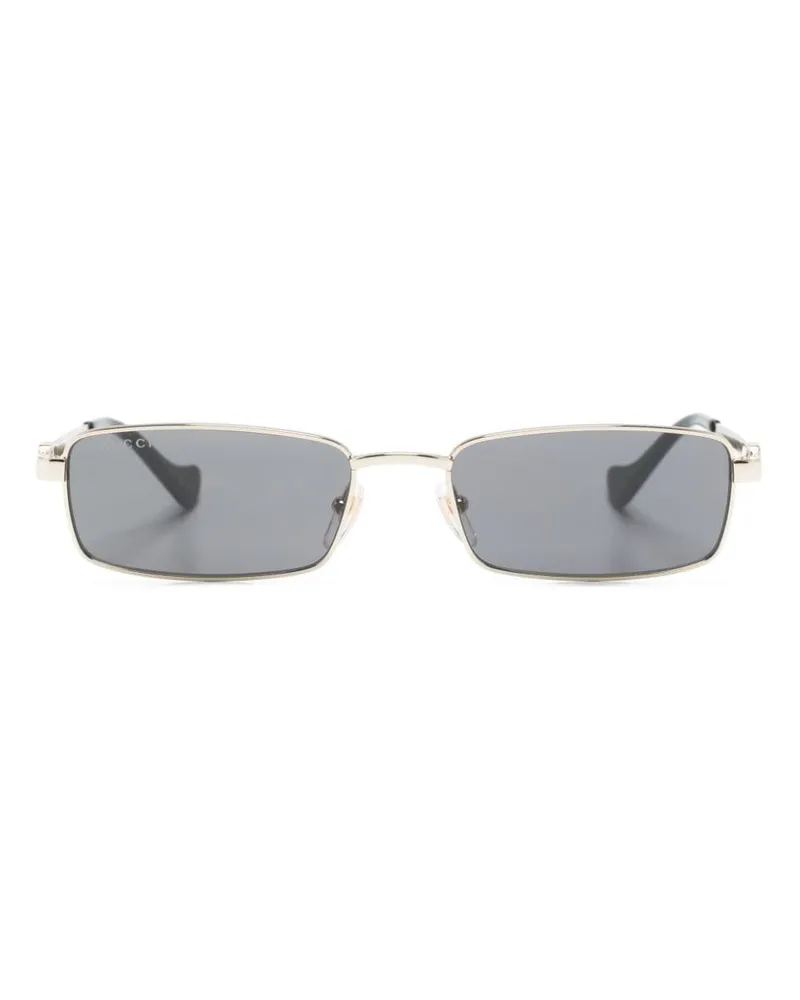 Gucci Sonnenbrille mit eckigem Gestell - Schwarz Schwarz