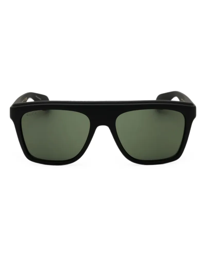 Gucci rectangle-frame sunglasses - Schwarz Schwarz
