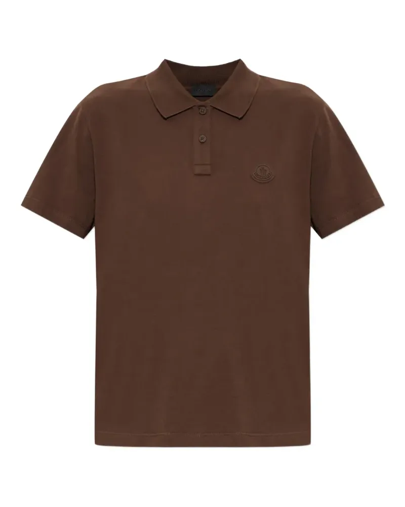 Moncler logo-patch polo shirt - Braun Braun