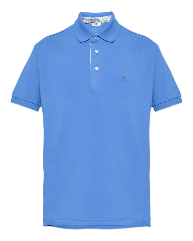 Etro Poloshirt mit Pegaso-Motiv - Blau Blau