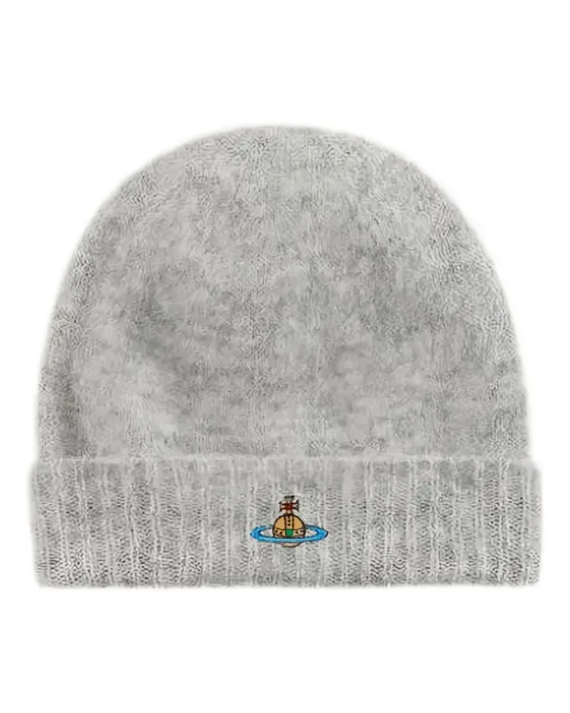 Vivienne Westwood Beanie mit Orb-Stickerei - Grau Grau