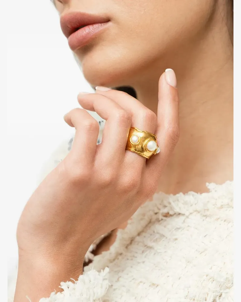 Sylvia Toledano Dune pearl-embellished ring - Gold Gold
