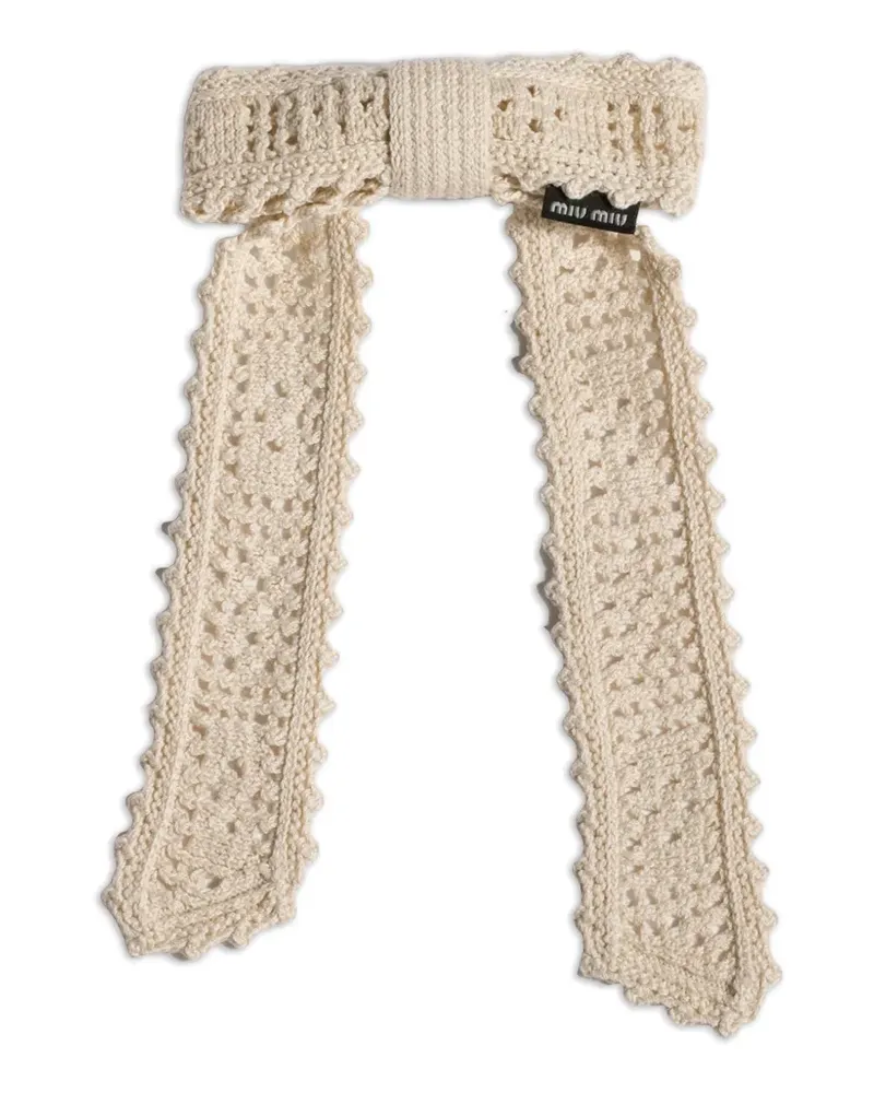 Miu Miu cotton hair clip - Nude Nude