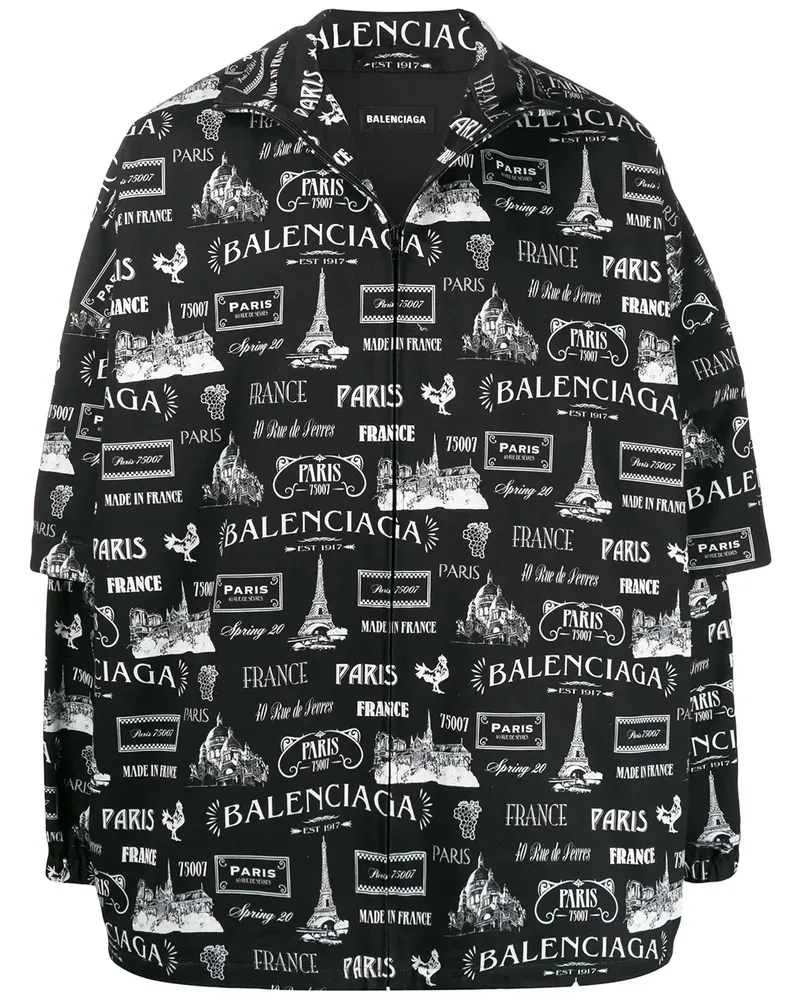 Balenciaga Jacke mit doppelten Ärmeln - Schwarz Schwarz