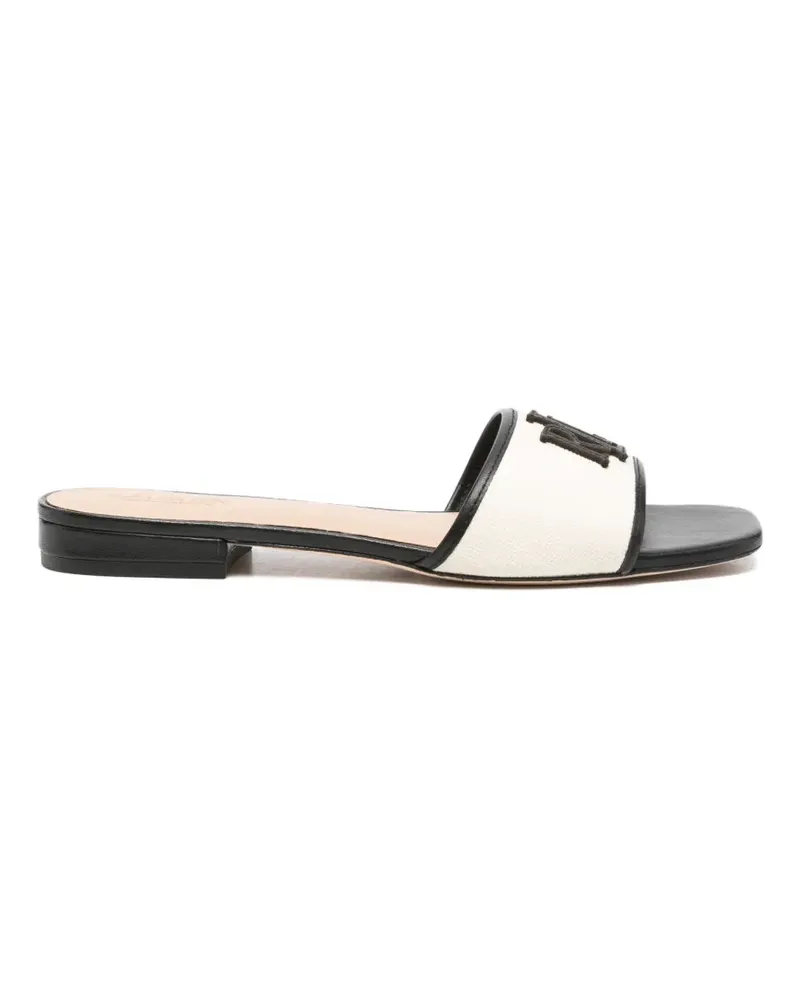 Ralph Lauren Everley logo-plaque sandals - Nude Nude
