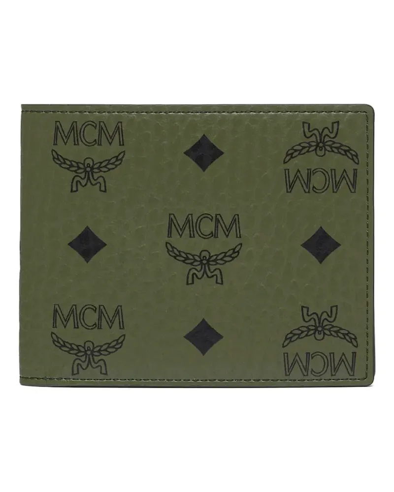 MCM Aren Visetos Portemonnaie - Grün Grün