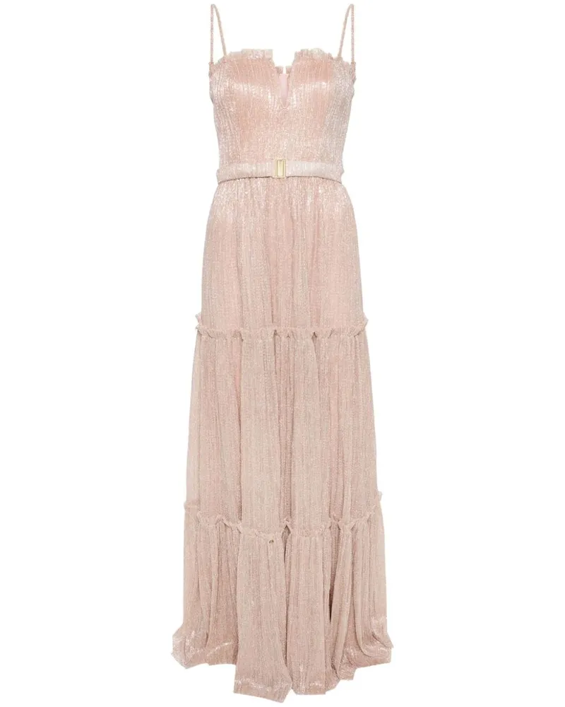 NISSA Schulterfreies Minikleid mit Stufen - Rosa Rosa