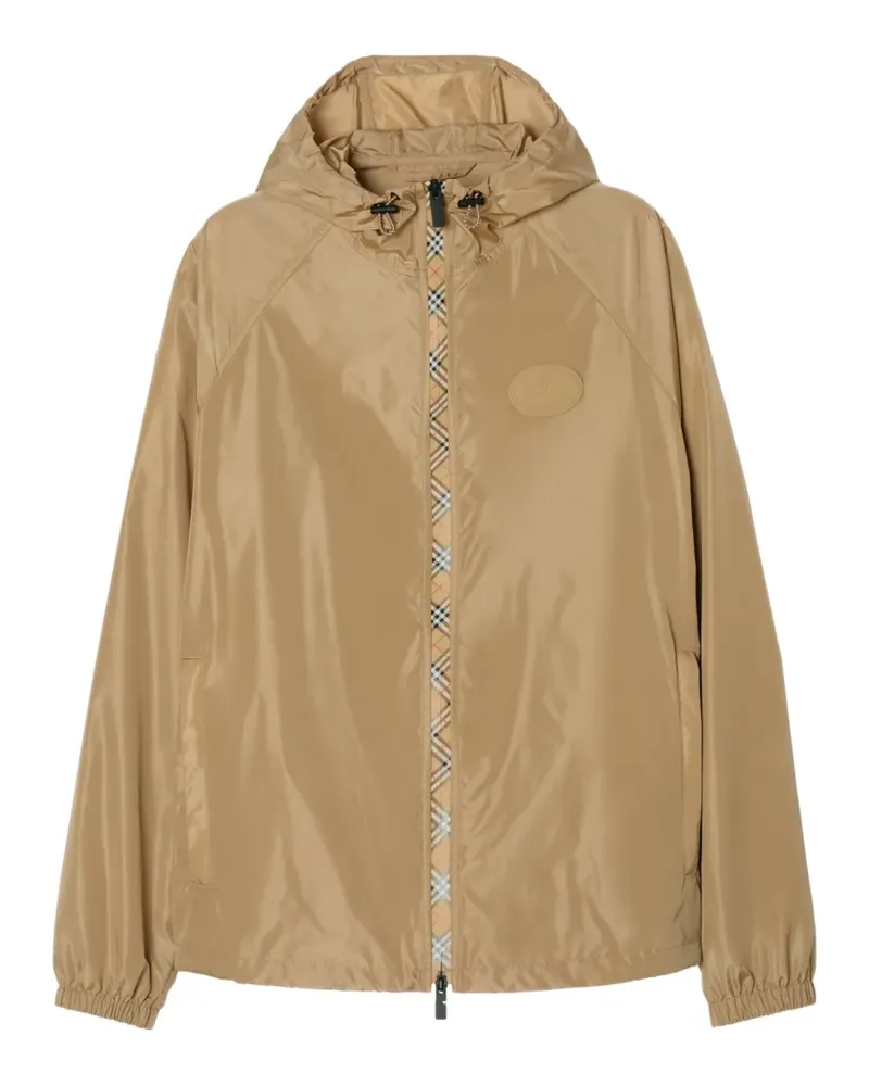 Burberry Kapuzenjacke mit Checker-Streifen - Nude Nude