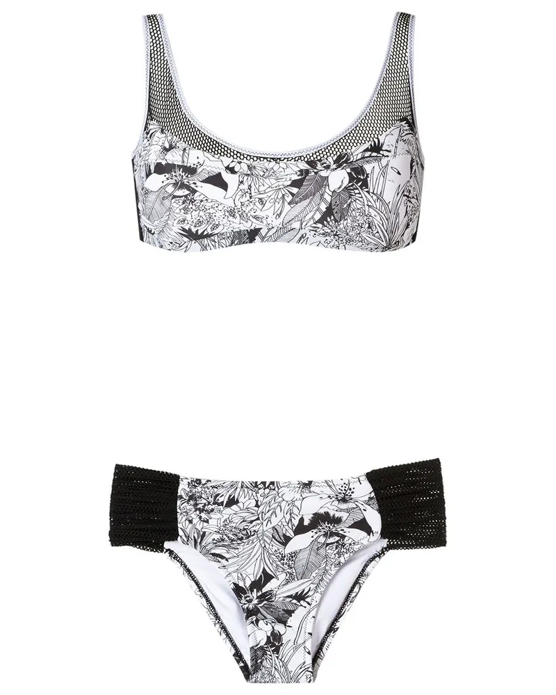 Amir Slama panelled bikini set - Schwarz Schwarz