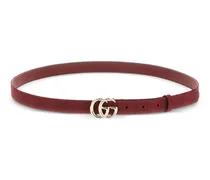Schmaler Gürtel mit GG Marmont - Rot