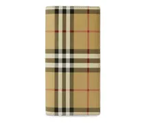 Portemonnaie mit Vintage-Check - Braun