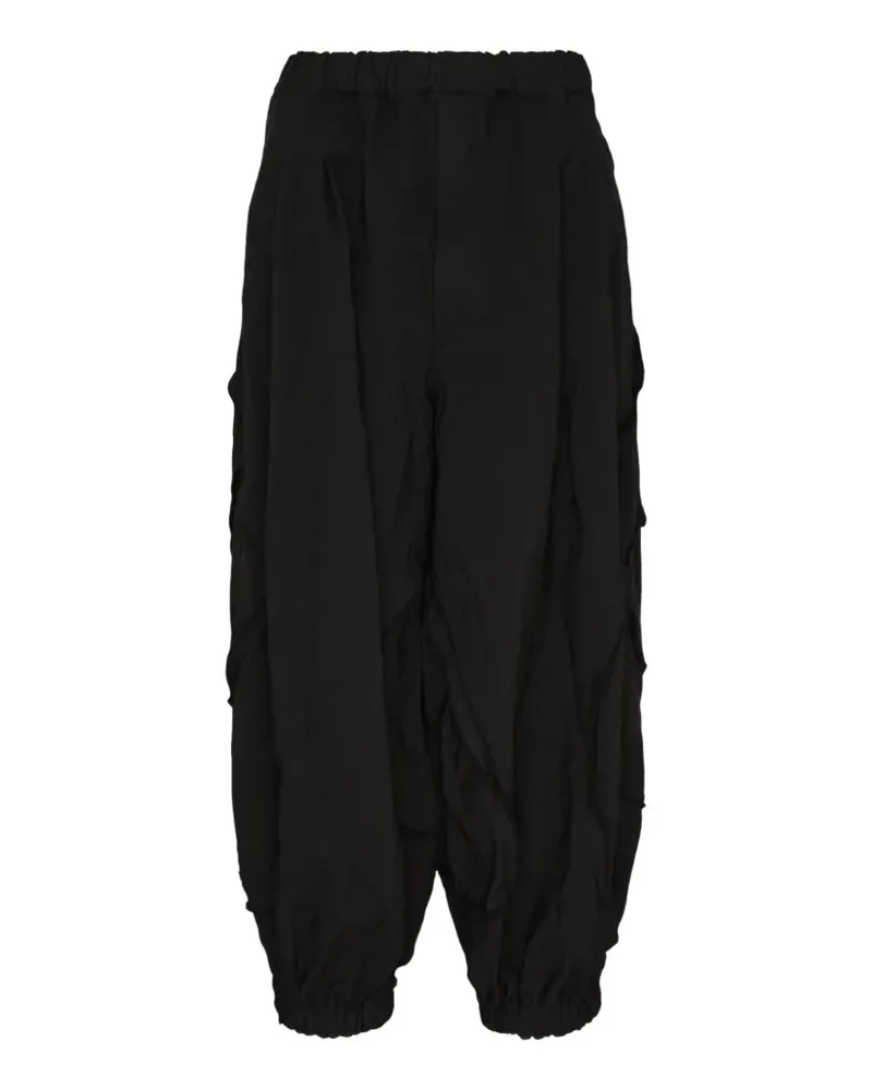 Comme des Garçons patchwork raw-cut trousers - Schwarz Schwarz