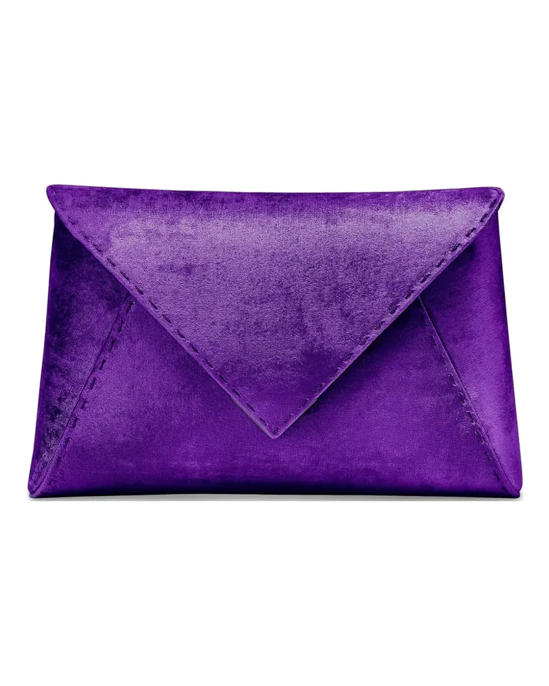 Tyler Ellis Große Lee Pouchet Clutch mit Crushed-Struktur - Violett Violett
