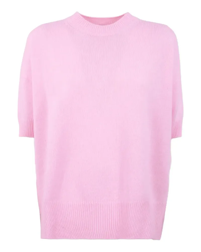 Jil Sander short-sleeve cashmere sweater - Rosa Rosa