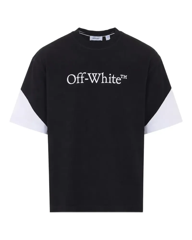 OFF-WHITE T-Shirt mit Logo-Print - Schwarz Schwarz