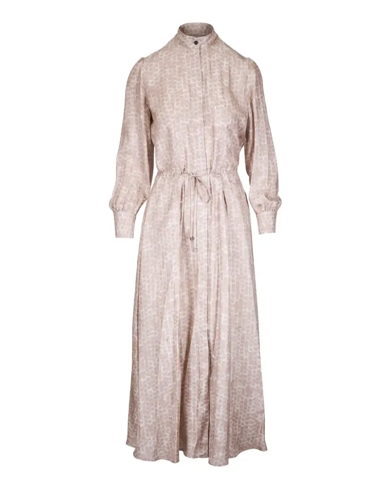 Kiton all-over-pattern drawstring-waist dress - Nude Nude