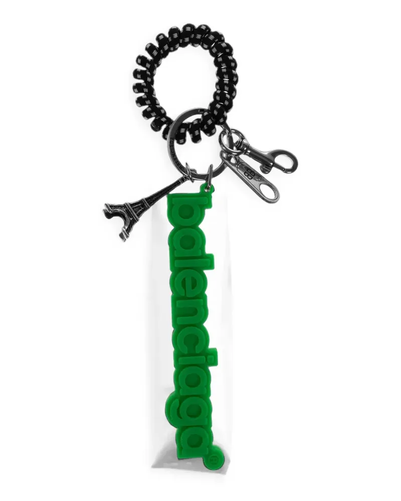 Balenciaga logo keychain/charm in green - Grün Grün